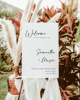 Minimalist Wedding Welcome Sign | Editable Welcome Sign