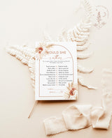 Would She Rather Bridal Shower Game | Bridal Trivia Game
