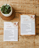 Over or Under Bridal Shower Game | Boho Bridal Shower