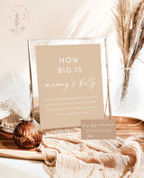 How Big Is Mommy's Belly Game | Minimalist Baby Shower