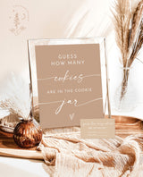 Guess How Many Cookies Are in the Jar Game | Gender Neutral Baby Shower Game