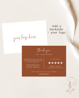 Terracotta Small Business Thank You Card | Boutique Thank You Template