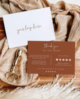 Terracotta Small Business Thank You Card | Boutique Thank You Template