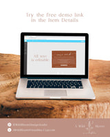 Terracotta Small Business Thank You Card | Boutique Care Card Template