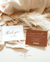 Terracotta Small Business Thank You Card | Boutique Care Card Template