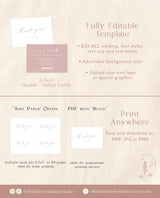 Dusty Blush Thank You Care Card | Boho Boutique Thank You Template