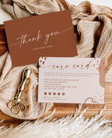 Modern Abstract Thank You Card | Terracotta Care Card