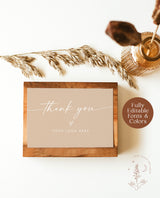 Modern Abstract Thank You Card | Terracotta Care Card