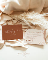 Modern Abstract Thank You Card | Terracotta Care Card