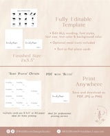 Minimalist Place Cards | Modern Wedding Place Card Template