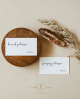 Minimalist Place Cards | Modern Wedding Place Card Template