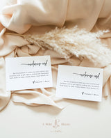 Minimalist Enclosure Card | Modern Minimalist Wedding Insert