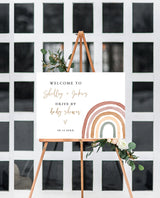 Drive By Shower Welcome Sign | Rainbow Baby Shower Welcome Sign