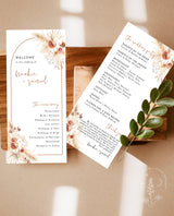 Bohemian Wedding Program | Desert Wedding Program