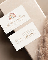 Rainbow Business Card Template | Boho Rainbow Watercolor
