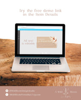 Bridal Shower Recipe Card Insert | Pampas Grass Recipe Card Template