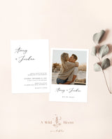 Minimalist Wedding Invitation | Editable Minimalist Wedding Invite