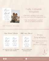 Minimalist Wedding Invitation | Editable Minimalist Wedding Invite
