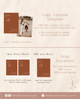 Terracotta Photo Save the Date Template | Minimalist Save the Date Template