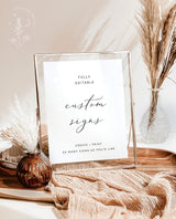 Minimalist Custom Sign Template | Custom Bridal Shower Signs