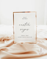 Minimalist Custom Sign Template | Custom Bridal Shower Signs