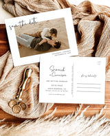 Photo Save the Date Postcard Template | Polaroid Save the Date Invite