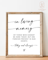 In Loving Memory Sign | Forever in Our Hearts Wedding Sign