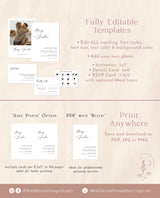 Minimalist Wedding Invitation Suite Template | Modern Wedding Invite