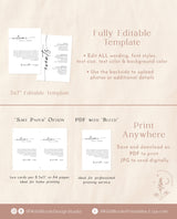 Minimalist Wedding Events Card | Modern Weekend Events