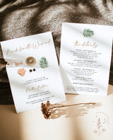 Tropical Bachelorette Party Editable Invitation | Tropical Bachelorette Itinerary