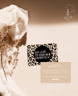 Leopard Print Small Business Thank You Card | Animal Print Thank You Card Template