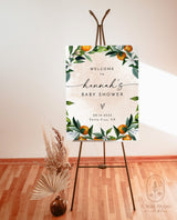 Cutie Baby Shower Welcome Sign | Citrus Baby Shower Sign | Cutie Orange Welcome Sign | Gender Neutral Baby Shower | Editable Template | O1