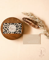 Leopard Print Small Business Card | Boutique Business Card Template
