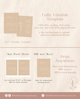 Minimalist Wedding Events Card | Modern Weekend Events