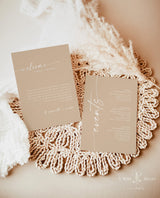 Minimalist Wedding Events Card | Modern Weekend Events