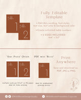 Terracotta Wedding Table Number | Minimalist Wedding Table Number