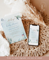 Ocean Baby Shower Invitation | Boy Baby Shower Bundle | Under the Sea Shower Invite | Tropical Baby Shower Invite | Editable Template | O2