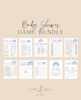 Rainbow Baby Shower Games | Boy Baby Shower Bundle