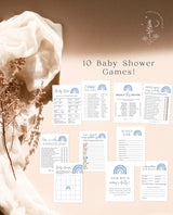 Rainbow Baby Shower Games | Boy Baby Shower Bundle