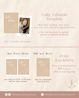 Minimalist Bridal Shower Invitation | Boho Beige Bridal Shower Invite