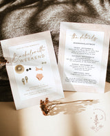 Tropical Bachelorette Party Editable Invitation | Pool Bachelorette Itinerary
