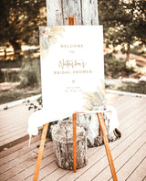 Pampas Grass Bridal Shower Welcome Sign | Wedding Welcome Sign