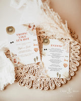 Tropical Bachelorette Party Invitation | Tropical Bachelorette Itinerary