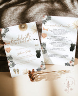 Tropical Bachelorette Party Editable Invitation | Tropical Bachelorette Itinerary