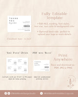 Minimalist Small Business Thank You Card | Editable Thank You Card Template
