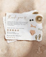 Small Business Thank You Card | Boho Boutique Thank You Template