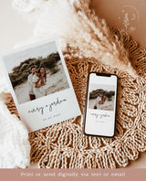Minimalist Wedding Invitation Template | Editable Terracotta Wedding Invite