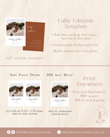 Minimalist Wedding Invitation Template | Editable Terracotta Wedding Invite