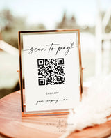 QR Code Sign | Minimalist Scan to Pay Business Sign