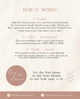 Minimalist Wedding Bar Menu Template | Modern Minimalist Bar Menu Sign